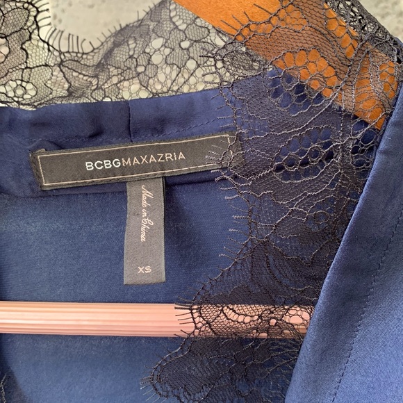 Navy BCBG Max Azria Eunice Blouse - Picture 3 of 3